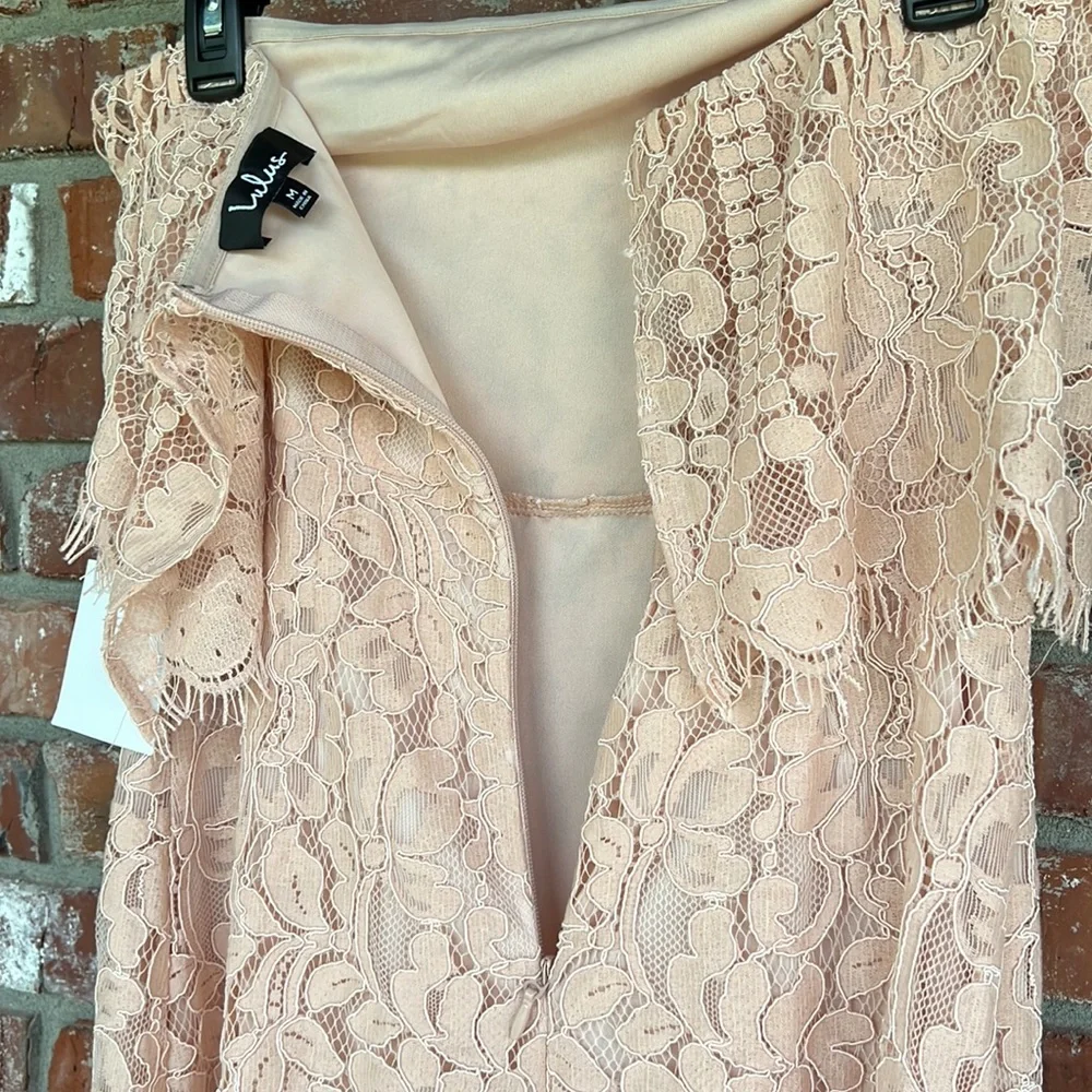 Lulu's NWT strapless lace dress size M - Picture 6 of 10